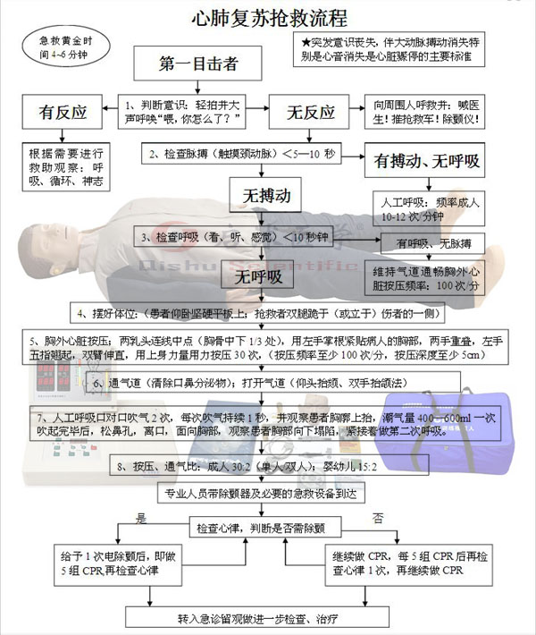 心肺復(fù)蘇模擬人搶救流程